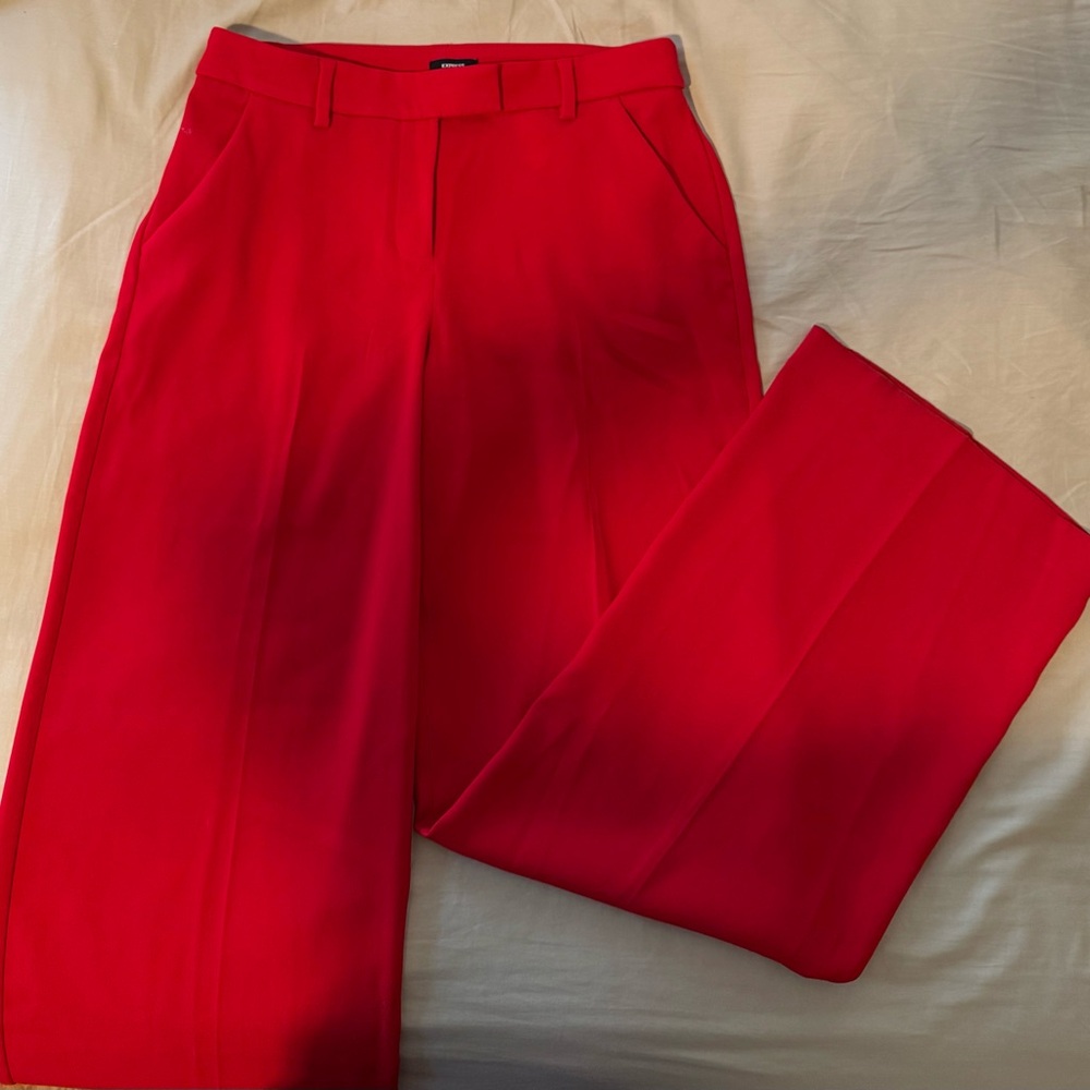 Vibrant Red Wide Leg Jumpsuit
